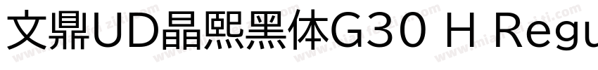 文鼎UD晶熙黑体G30 H Regular字体转换